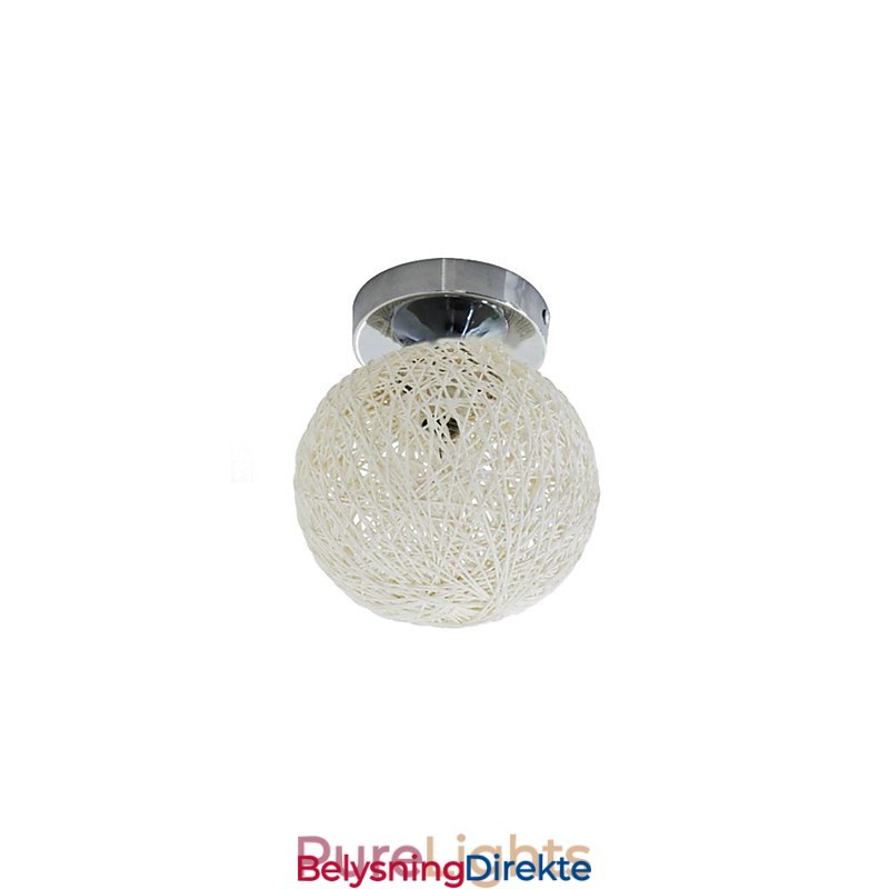 Moderne Samtids Lanterne Globe Krom Metall Innfelt Montering