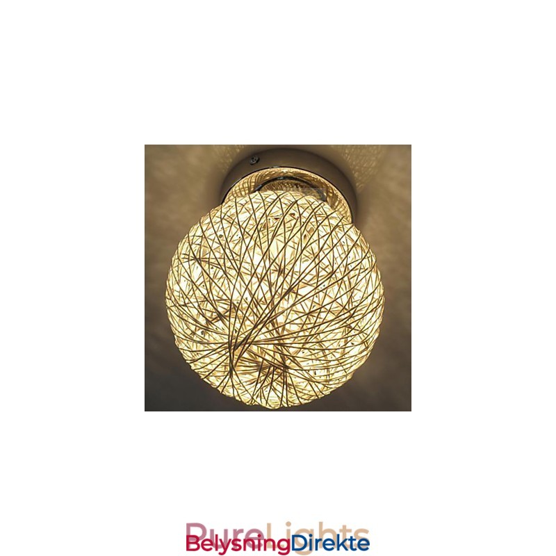 Moderne Samtids Lanterne Globe Krom Metall Innfelt Montering