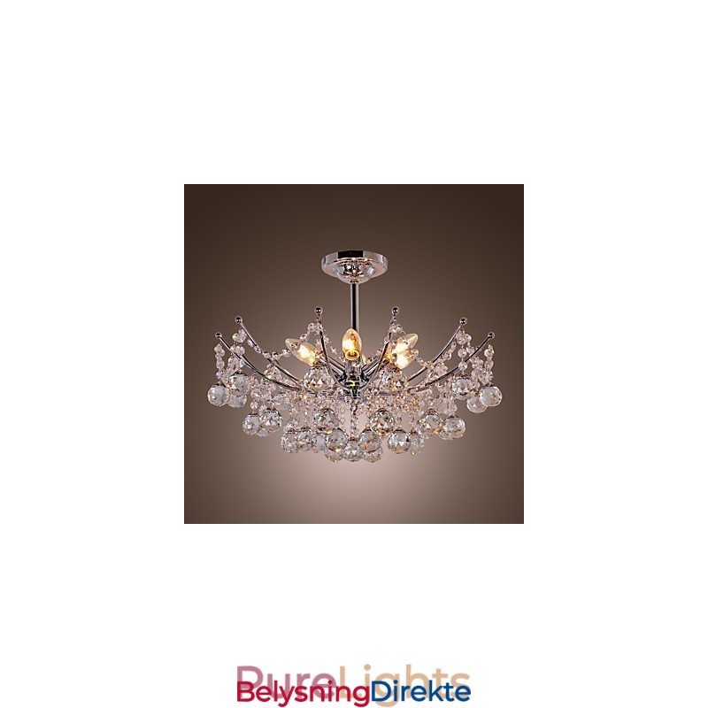 Luksuriøs Krystalllysekrone Med 6 Lys, Anhengslysekrone