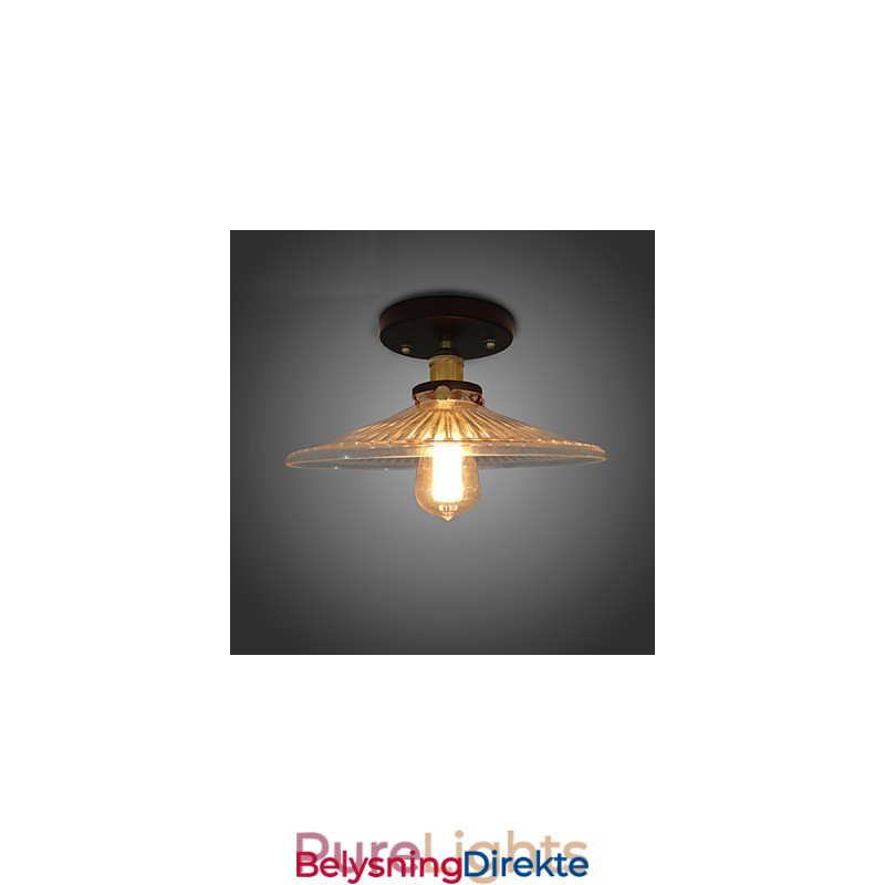 Amerikansk Landsbygda Industriell Retro Bordtaklampe 110V Spiral Gjennomsiktig Glass Hjemmedekorasjonsbelysning