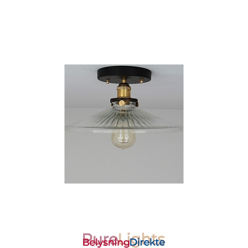 Amerikansk Landsbygda Industriell Retro Bordtaklampe 110V Spiral Gjennomsiktig Glass Hjemmedekorasjonsbelysning