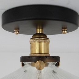 Amerikansk Landsbygda Industriell Retro Bordtaklampe 110V Spiral Gjennomsiktig Glass Hjemmedekorasjonsbelysning