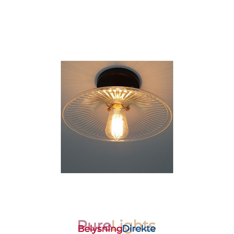 Amerikansk Landsbygda Industriell Retro Bordtaklampe 110V Spiral Gjennomsiktig Glass Hjemmedekorasjonsbelysning