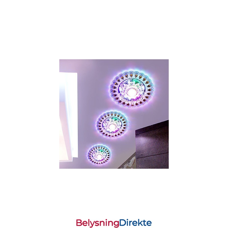 Krystall Taklampe Spotlight Smd 3W Kreativ Lampe Rørlys Fargerik Farge Kuppellys