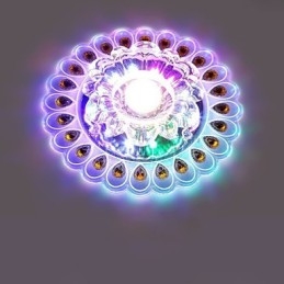 Krystall Taklampe Spotlight Smd 3W Kreativ Lampe Rørlys Fargerik Farge Kuppellys