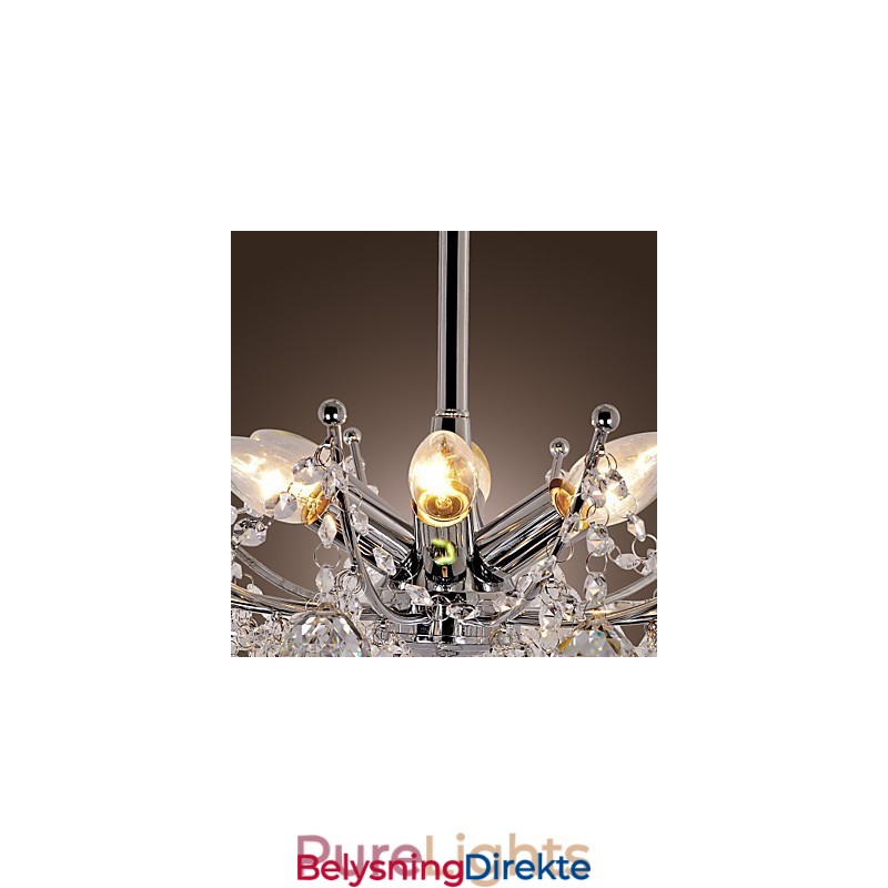 Luksuriøs Krystalllysekrone Med 6 Lys, Anhengslysekrone