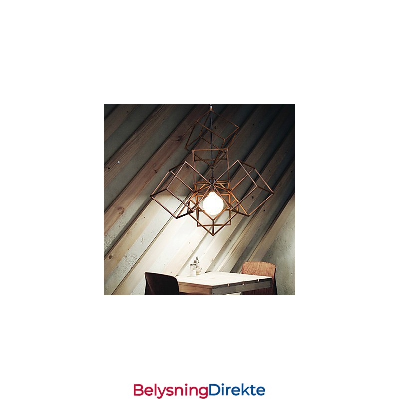 Anhengslampe Med 1 Lys, Vintage Minimalistisk Lysekrone I Jernmaleri