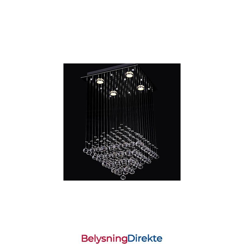 Klar Krystall 4 Lys Innfelt I Enkel Design