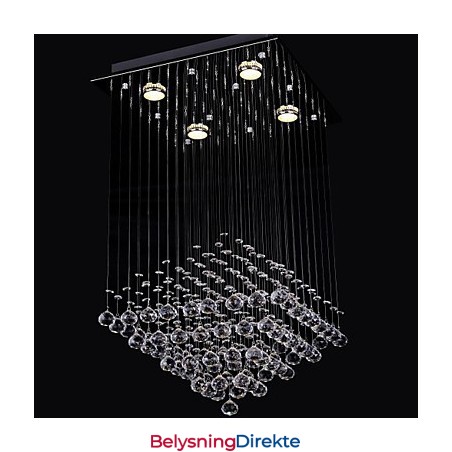 Klar Krystall 4 Lys Innfelt I Enkel Design