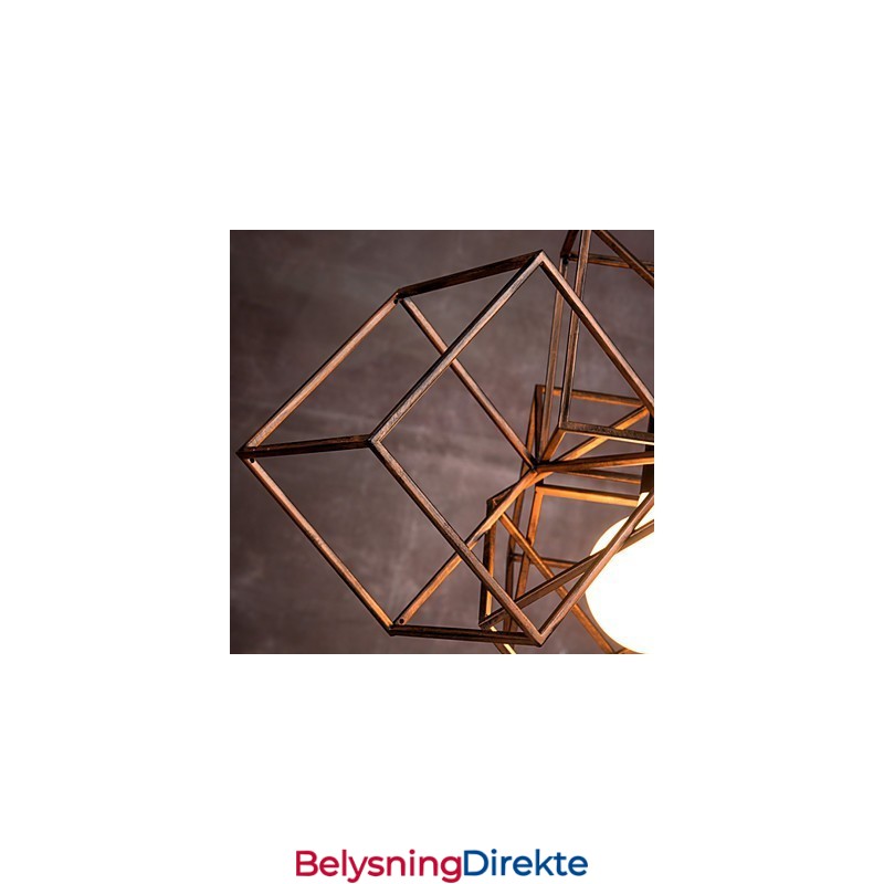 Anhengslampe Med 1 Lys, Vintage Minimalistisk Lysekrone I Jernmaleri