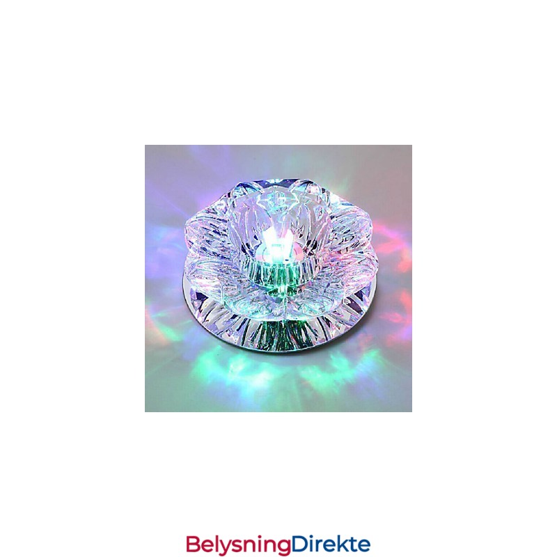 Krystall Taklampe Spotlight Smd 3W Kreativ Lampe Rørlys Fargerik Farge Kuppellys
