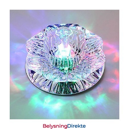 Krystall Taklampe Spotlight Smd 3W Kreativ Lampe Rørlys Fargerik Farge Kuppellys