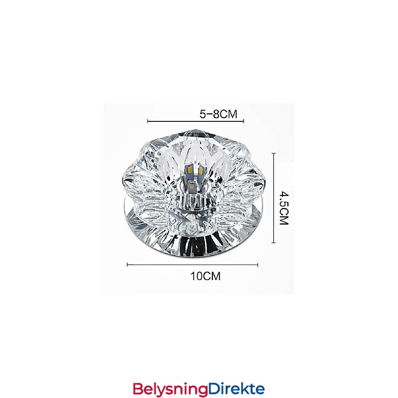 Krystall Taklampe Spotlight Smd 3W Kreativ Lampe Rørlys Fargerik Farge Kuppellys