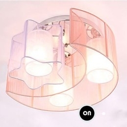 Tegnelinje Romantiske Stjerner Månen Absorberer Kuppellyslampe