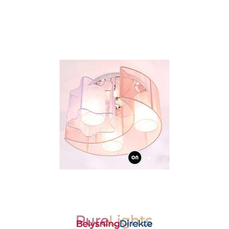 Tegnelinje Romantiske Stjerner Månen Absorberer Kuppellyslampe