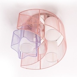 Tegnelinje Romantiske Stjerner Månen Absorberer Kuppellyslampe