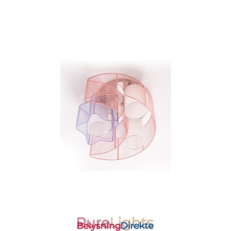 Tegnelinje Romantiske Stjerner Månen Absorberer Kuppellyslampe