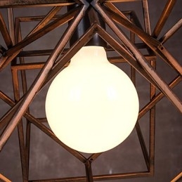 Anhengslampe Med 1 Lys, Vintage Minimalistisk Lysekrone I Jernmaleri