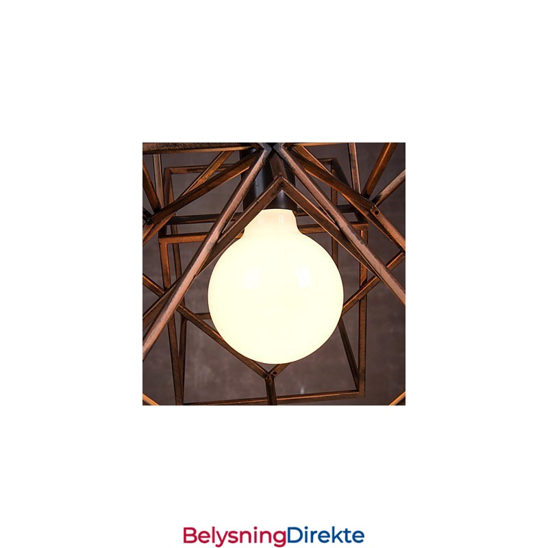 Anhengslampe Med 1 Lys, Vintage Minimalistisk Lysekrone I Jernmaleri