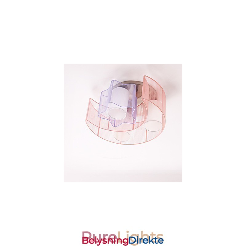 Tegnelinje Romantiske Stjerner Månen Absorberer Kuppellyslampe