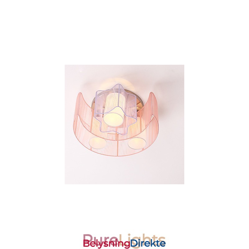 Tegnelinje Romantiske Stjerner Månen Absorberer Kuppellyslampe