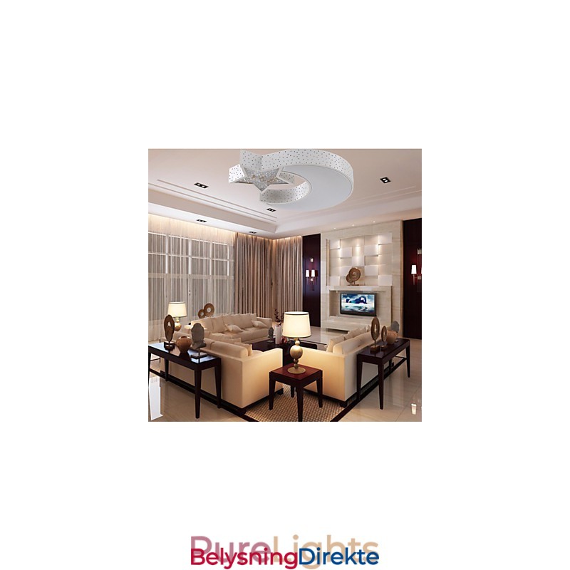 Innfelt Moderne, Sammentrukket Stjerne- Og Månemønster I Metall