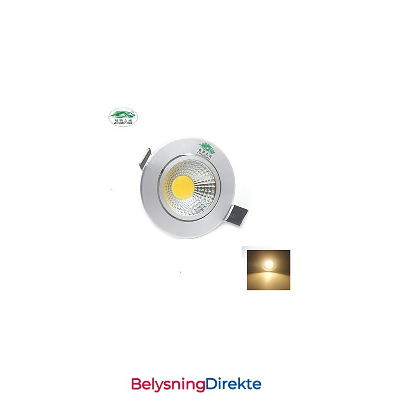 4 Stk. Zweihnder 3W 300Lm Cob Taklampe Downlight Varmt Hvitt Lys