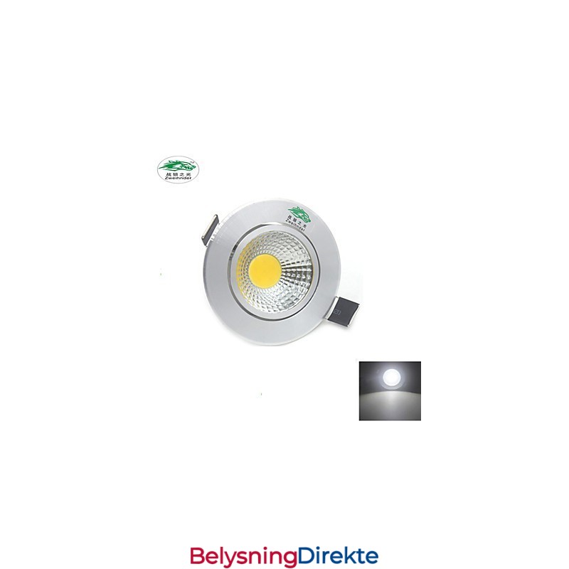 4 Stk. Zweihnder 3W 300Lm Cob Taklampe Downlight Varmt Hvitt Lys