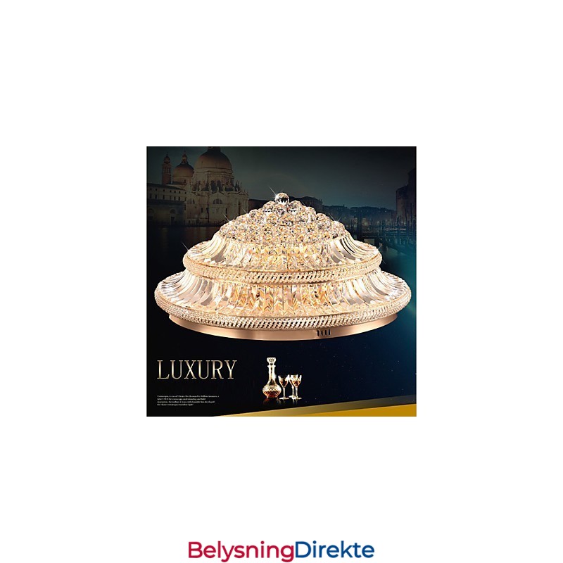 Moderne Luksus 9Modern Krystall Taklampe Absorberende Kuppellampe Diameter 80Cm