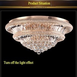 Moderne Luksus 9Modern Krystall Taklampe Absorberende Kuppellampe Diameter 80Cm