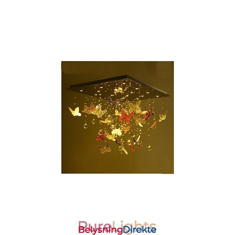 Krystalllampe Sirkulær Sommerfugl Krystalllampe