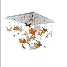 Krystalllampe Sirkulær Sommerfugl Krystalllampe