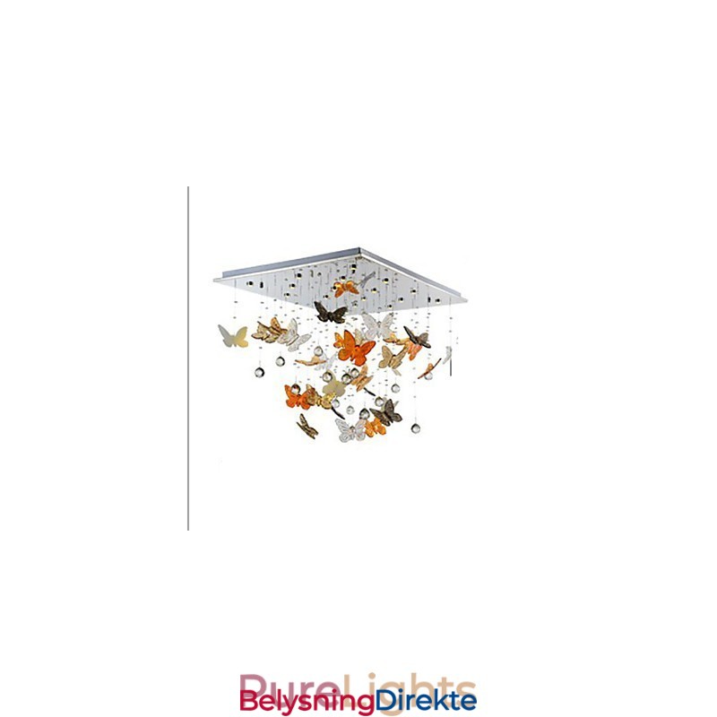 Krystalllampe Sirkulær Sommerfugl Krystalllampe