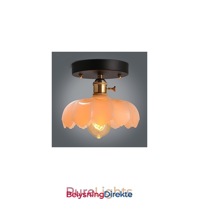 Innfelt Retrobelysning Lyser Taklampe I Glass