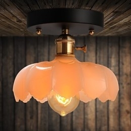 Innfelt Retrobelysning Lyser Taklampe I Glass