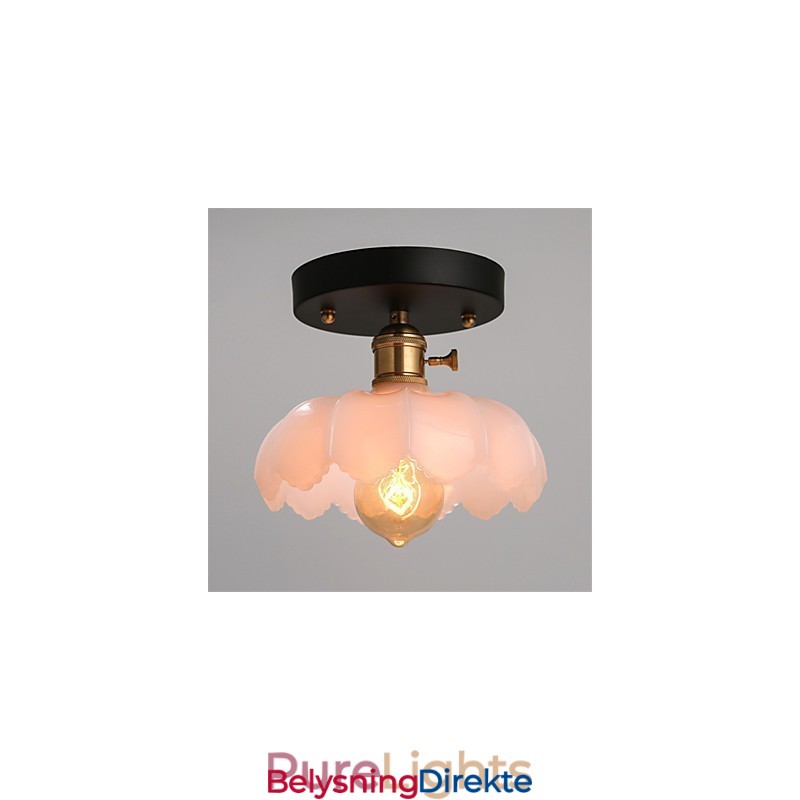 Innfelt Retrobelysning Lyser Taklampe I Glass