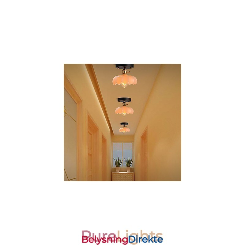 Innfelt Retrobelysning Lyser Taklampe I Glass