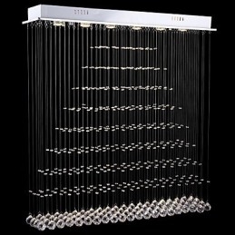 Rektangulære Krystalllysekronelamper Takhengende Belysning Lamper Armaturer