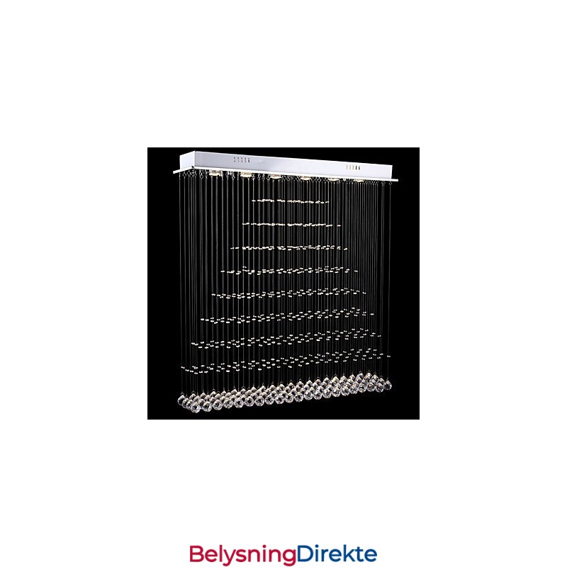 Rektangulære Krystalllysekronelamper Takhengende Belysning Lamper Armaturer