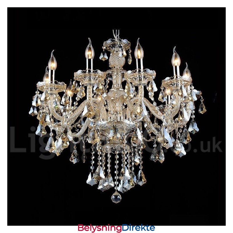 Cognac Krystallfarget Pendellampe Krystall Moderne Samtids Tradisjonell Klassisk Retro Lanterne Landlig