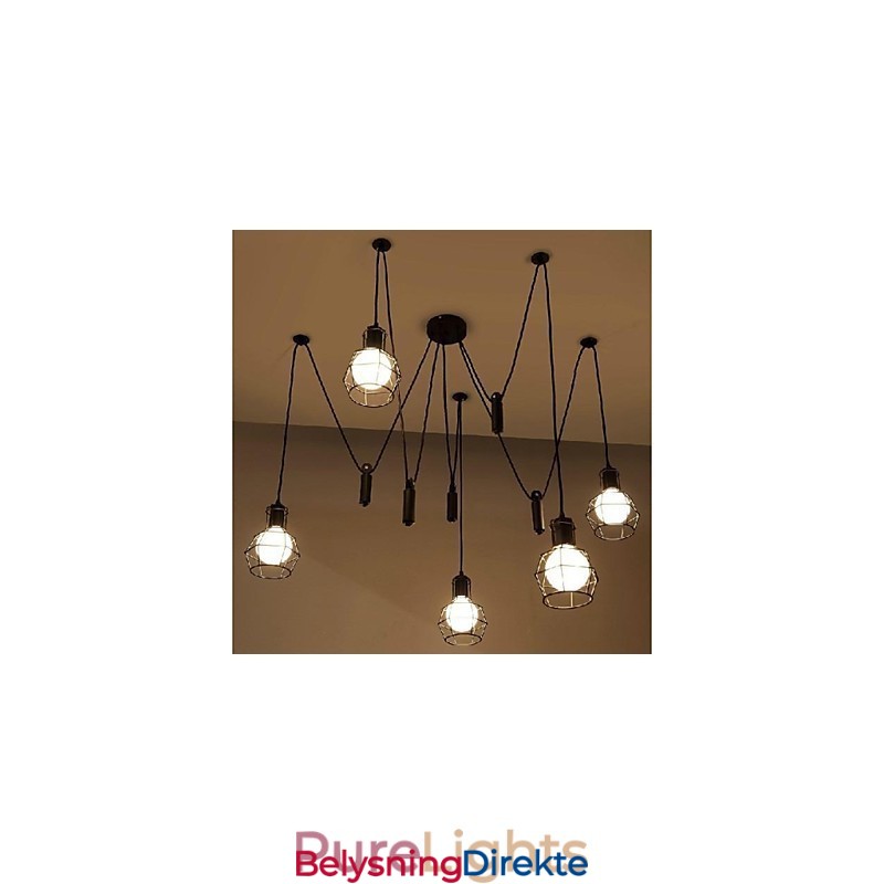 Tradisjonell Klassisk Vintage Retro Lanterne Landlig Mini-Stil Maleri Metall Pendellampe Spisestue