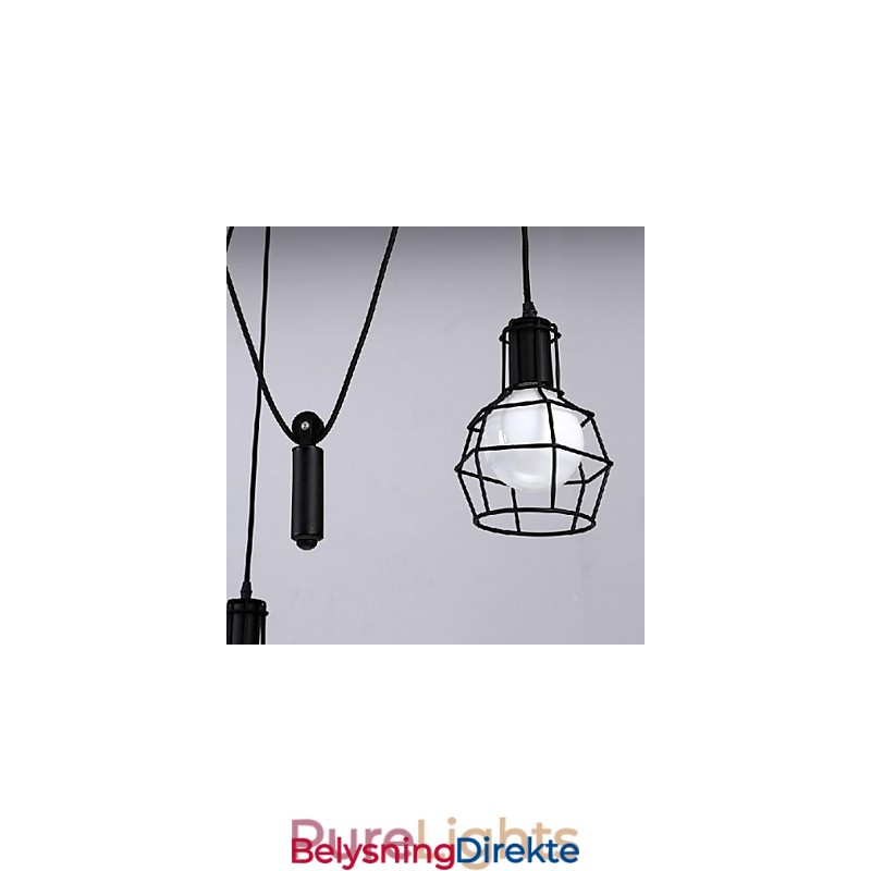 Tradisjonell Klassisk Vintage Retro Lanterne Landlig Mini-Stil Maleri Metall Pendellampe Spisestue