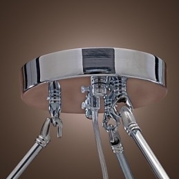 Moderne Krystallinnfelt Med 5 Lys I Svart Stoffskjerm