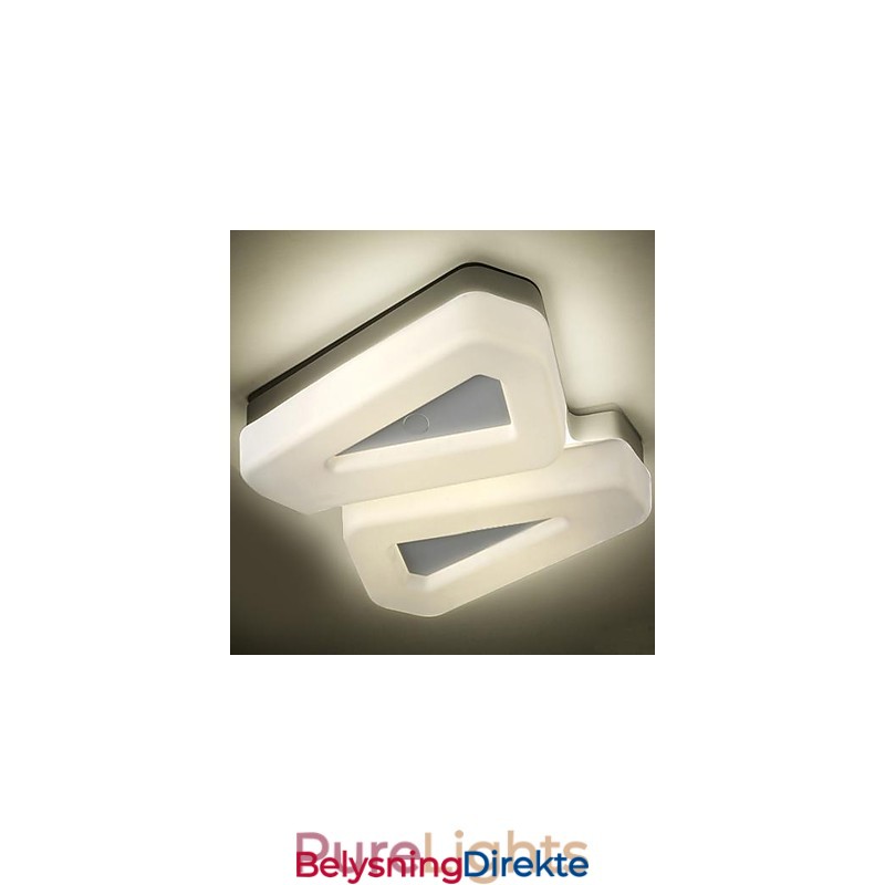 Innfelt Lampe Hvit Varmt Hvitt Lys Mote Enkel Moderne