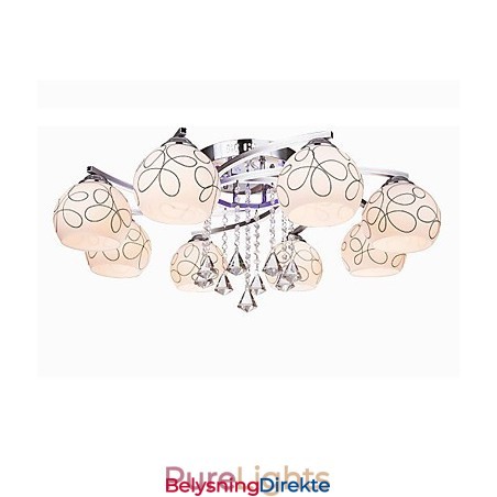 Lysekrone Modern Crystal Living 8 Lys