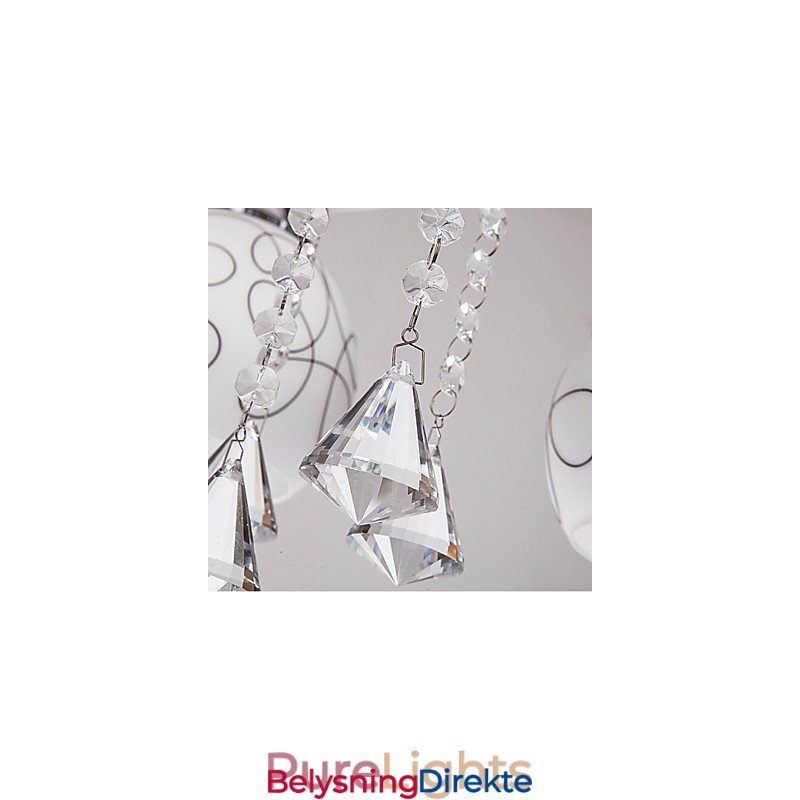 Lysekrone Modern Crystal Living 8 Lys