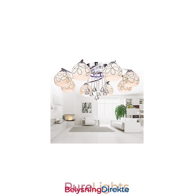 Lysekrone Modern Crystal Living 8 Lys