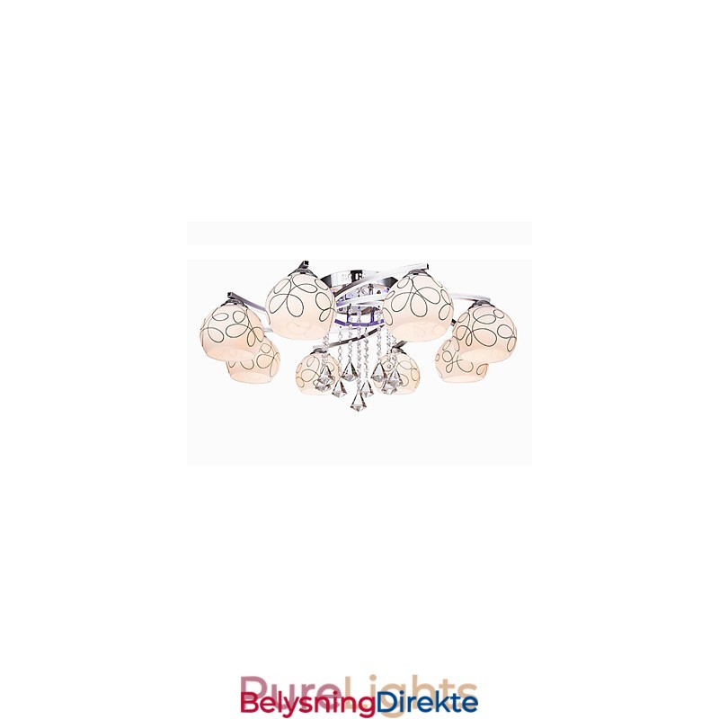 Lysekrone Modern Crystal Living 8 Lys