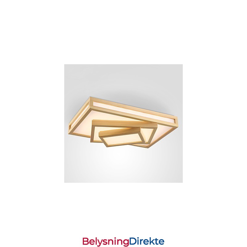 Moderne Samtids Mini-Stil Maleri Tre Bambus Innfelt Montering