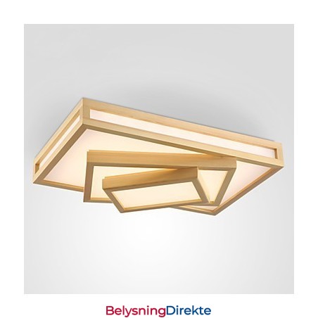 Moderne Samtids Mini-Stil Maleri Tre Bambus Innfelt Montering